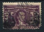 США 1904 г. • Sс# 325 • 3 c. • Выставка в Луизиане • президент Джеймс Монро • Used VG- ( кат. - $30 )