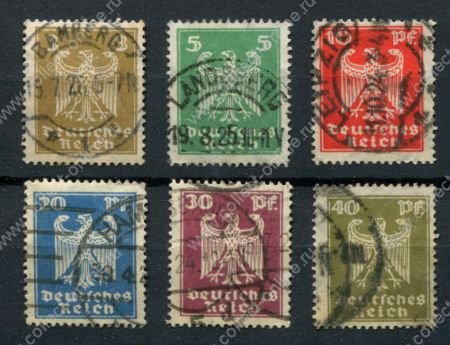 Германия 1924 г. • Mi# 355-360 • 3 - 40 pf. • орел • стандарт • Used VF 