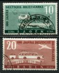 Германия • Французская зона оккупации • Баден 1949 г. • Mi# 54-55 • 100-летие Всемирного Почтового Союза • полн. серия • Used VF ( кат.- € 28 )