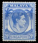 Сингапур 1948-1952 гг. • Gb# 24a • 20 c. • Георг VI • стандарт • MLH OG VF ( кат. - £15 )