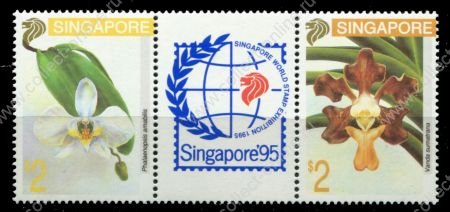 Сингапур 1993 г. • SC# 664-5a • $2(2) • Цветы орхидеи (3-й выпуск) • полн. серия • MNH OG VF ( кат.- $ 10 )