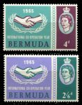 Бермуды 1965 г. • Gb# 187-8 • 4 d. - 2s.6d. • Международный год кооперации • полн. серия • MNH OG VF