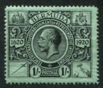 Бермуды 1921 г. • Gb# 73 • 1 sh. • 300-летие губернаторства на островах • Георг V • MLH OG VF ( кат. - £25 )