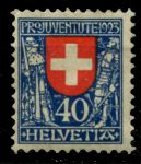 Швейцария 1923 г. • Mi# 188 • 40+10 rp. • гербы • Конфедерация • благотворительный выпуск • MNH* OG VF