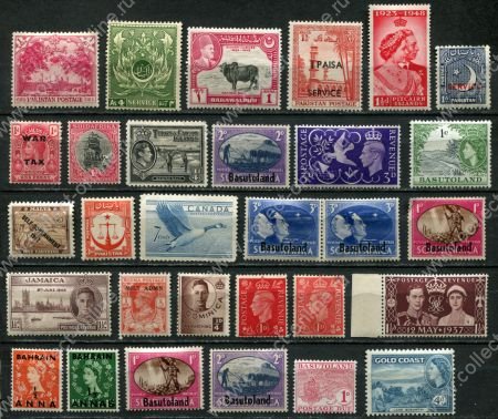 Британские колонии • набор 29 разных, старых, чистых * марок • MH OG VF