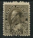 Канада 1911-1925 гг. • SC# 120 • 50 c. • Георг V • выпуск "Адмирал" • стандарт • Used VF ( кат.- $ 4 )
