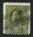 Канада 1911-1925 гг. • SC# 119 • 20 c. • Георг V • выпуск "Адмирал" • стандарт • Used F-VF ( кат.- $ 2,5 )