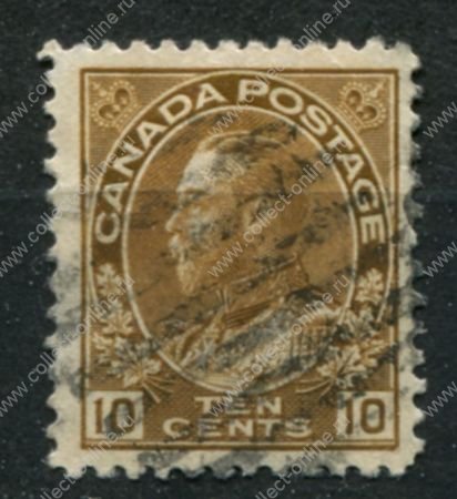 Канада 1911-1925 гг. • SC# 118 • 10 c. • Георг V • выпуск "Адмирал" • стандарт • Used F-VF ( кат.- $ 2,5 )