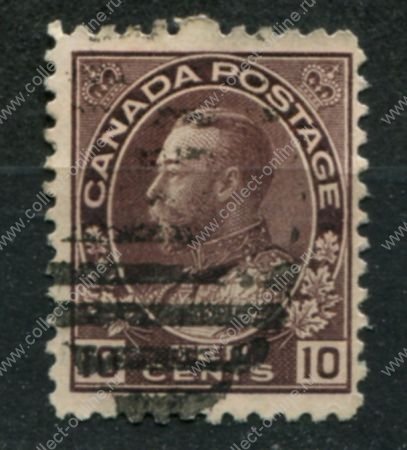 Канада 1911-1925 гг. • SC# 116 • 10 c. • Георг V • выпуск "Адмирал" • стандарт • Used F-VF ( кат.- $ 5 )