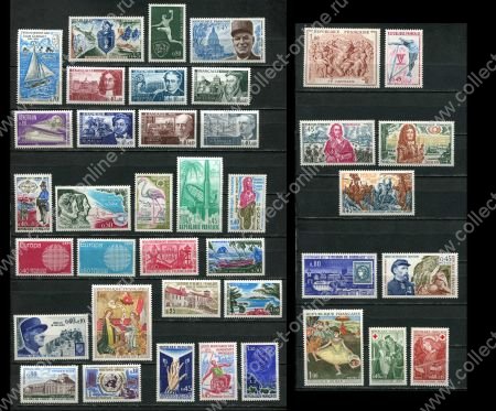 Франция 1970 г. • Mi# 1694-1734 • полный годовой набор • 39 марок • MNH OG XF