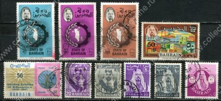 Бахрейн 1960-1976 г. • султаны и коммеморатив • 10 марок • Used VF