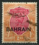 Бахрейн 1933-1937 гг. • Gb# 13 • 2 R. • Георг V • надп. на м. Индии • стандарт • Used VF ( кат.- £ 48 )
