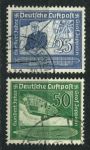 Германия 3-й рейх 1938 г. • Mi# 669-70 • 25 и 50 pf. • Граф Фердинанд фон Цеппелин (100 лет со дня рождения) • авиапочта • полн. серия • Used VF ( кат. - €4 )