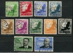 Германия 3-й рейх 1934 г. • Mi# 528-39 • 5 pf. - 3 M. • орел над картой, дирижабли, граф Цеппелин • авиапочта • полн. серия • Used VF ( кат.- €95 )