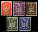 Германия 1923 г. • Mi# 263-7 • 5 - 200 M. • лесной голубь • авиапочта • полн. серия • MNH OG VF