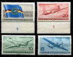 ГДР 1956 г. • Mi# 512-5 • 5 - 20 pf. • Национальная немецкая авиакомпания, Люфтганза • самолёты • полн. серия • MNH OG XF+ ( кат.- € 20 )