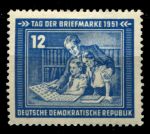 ГДР 1951 г. • Mi# 295 • 12 pf. • День почтовой марки • MNH OG VF