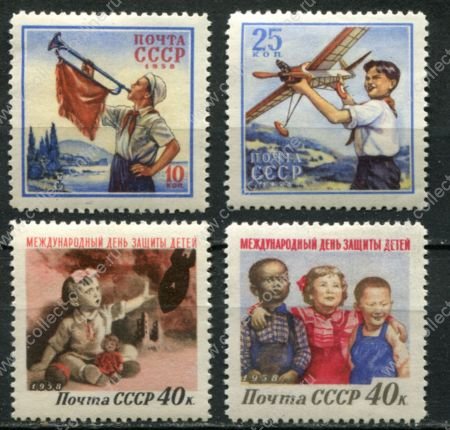 СССР 1958 г. • Сол# 2158-61 • 10 - 40 коп. • День защиты детей • полн. серия • MH OG VF