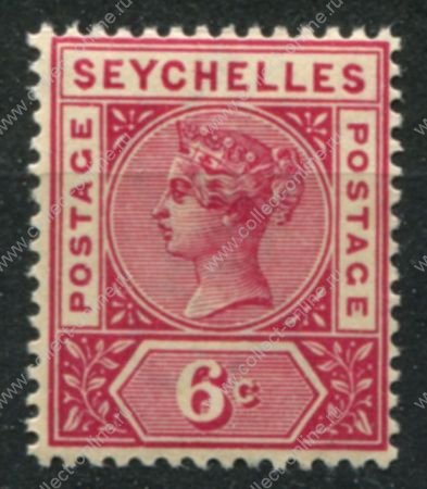 Сейшелы 1897-1900 гг. • Gb# 29 • 6 c. • королева Виктория • тип II • стандарт • MH OG XF ( кат. - £6 )