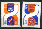 Сьерра-Леоне 1971 г. • Sc# 415,C131 • 3½ и 9½ с. • Переход на правостороннее движение • самоклейки • полн. серия • MLH VF