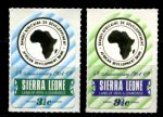 Сьерра-Леоне 1969 г. • Sc# 381,C96 • 3½ и 9½ с. • 5-летие Африканского банка развития • самоклейки • полн. серия • MLH VF