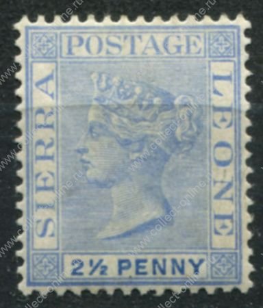Сьерра-Леоне 1884-1891 гг. • Gb# 31 • 2½ d. • Виктория • стандарт • MLH OG XF ( кат.- £22 )