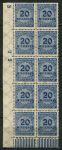 Германия 1923 г. • Mi# 319A • 20 mln. M • стандарт • блок 10 м. • MNH OG XF+ ( кат.- € 9++ )