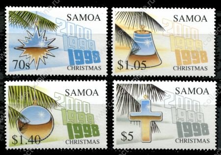 Самоа 1998 г. • Sc# 963-6 • 70 s. - 5$ • Рождество • полн. серия • MNH OG VF ( кат.- $8 )