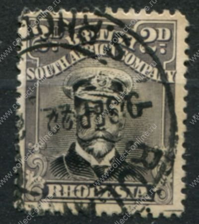 Родезия 1913-1922 гг. • Gb# 291 (die IIIB) • 2 d. • выпуск "Адмирал" • перф. - 14 • стандарт • Used VF ( кат. - £12 )
