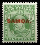 Самоа 1914-1915 гг. • Gb# 115 • ½ d. • Эдуард VII • надп. на м. Новой Зеландии • MH OG VF