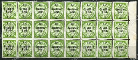 Германия 3-й рейх 1939 г. • Mi# 719 • 8 pf. • надпечатка "Deutsches Reich" на марке Данцига • блок 24 м. • MNH OG XF+ ( кат.- € 108+ )