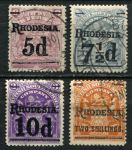 Родезия 1909-1911 гг. • Gb# 114-118 • 5 d. - 2 sh. • надпечатки нов. номиналов • стандарт • Used VF ( кат.- £35+ )