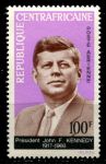 Центральноафриканская Республика 1964 г. • SC# C24 • 100 fr. • Джон Кеннеди (памятный выпуск) • авиапочта • MNH OG XF ( кат.- $ 2,5 )