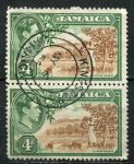 Ямайка 1938-1952 гг. • Gb# 127 • 4 d. • Георг VI • основной выпуск • сбор апельсинов • пара • Used XF