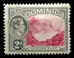 Доминика 1938-1947 гг. • Gb# 102 • 2 d. • Георг VI • основной выпуск • "кипящее" озеро • MNH OG VF