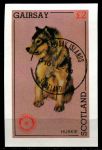 Шотландия • Гэрси 1984 г. • £2 • Породы собак • хаски • марка-блок • Used(ФГ) F-VF
