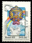 Бразилия 1983 г. • SC# 1897 • 345 cr. • 200-летие полёта братьев Монгольфье • MNH OG XF ( кат.- $ 6 )