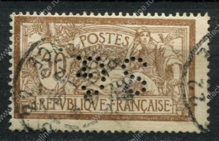 Франция 1900 г. • Mi# 97 • 50 c. • Свобода и мир (аллегория) • перфин • стандарт • Used XF