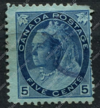 Канада 1898-1902 гг. • SC# 79 • 5 c. • Королева Виктория • номинал цифры • Used F ( кат.- $ 3 )