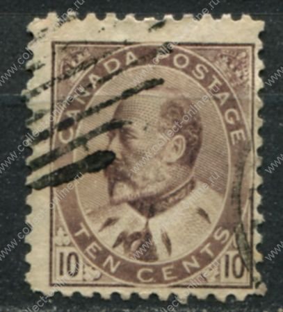 Канада 1903-1908 гг. • SC# 93 • 10 c. • Эдуард VII • стандарт • Used F-VF ( кат.- $ 15 )