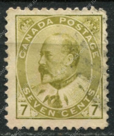 Канада 1903-1908 гг. • SC# 92 • 7 c. • Эдуард VII • стандарт • Used VF ( кат.- $ 6,25 )