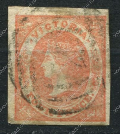 Австралия • Виктория 1857 г. • Gb# 42 • 4 d. • королева Виктория • Used XF ( кат.- £12 )