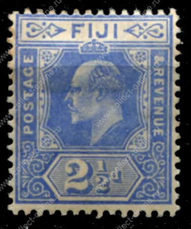 Фиджи 1906-1912 гг. • Gb# 120 • 2½ d. • Эдуард VII • стандарт • MH OG VF ( кат.- £ 8 )