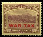 Доминика 1919 г. • Gb# 58 • 3 d. • надпечатка "WAR TAX" • военный налог • MH OG VF ( кат.- £6 )