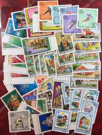 Монголия • набор 50 разных старых марок • Used(ФГ) VF