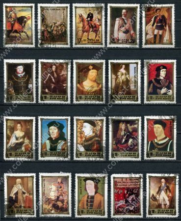 КНДР 1984 г. • SC# 2438-46 • 10 ch.(35) • Европейские монархи • ( 20 марок ) • Used(ФГ) VF