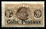Сен-Пьер и Микелон 1917-1925 гг. • Iv# TCP 4 • 20 c. • рыбак • надпечатка • "Colis Postaux" • для посылок • MNH OG VF ( кат.- € 5.5 )