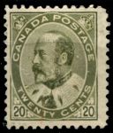 Канада 1903-1908 гг. • SC# 94 • 20 c. • Эдуард VII • стандарт • MNG VF ( кат.- $800/* )
