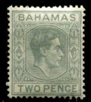 Багамы 1938-1952 гг. • Gb# 152 • 2 d. • король Георг VI • стандарт • MNH OG F-VF ( кат. - £19 )