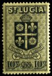 Сент-Люсия 1938-1948 гг. • Gb# 138 • 10 sh. • Георг VI • основной выпуск • перф: 12 (выпуск 1938 г.) • герб • MLH OG VF ( кат. - £18 )